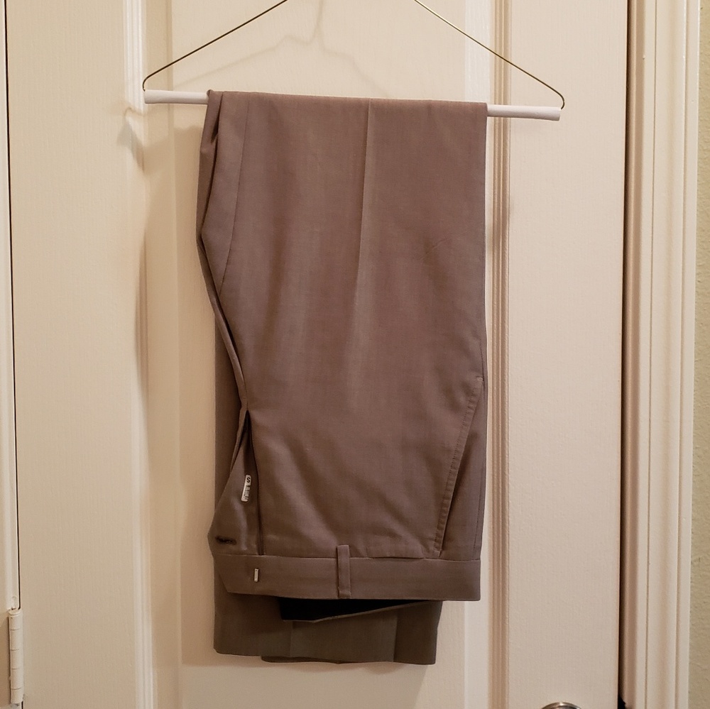 JF J. Ferrar Tan Slim Fit Suit Pants